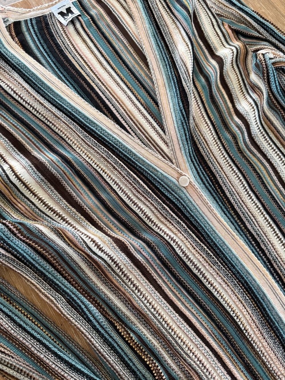 Missoni knit cardigan wool / viscose beautiful colors! Made in Italy 46 - Picture 8 of 11